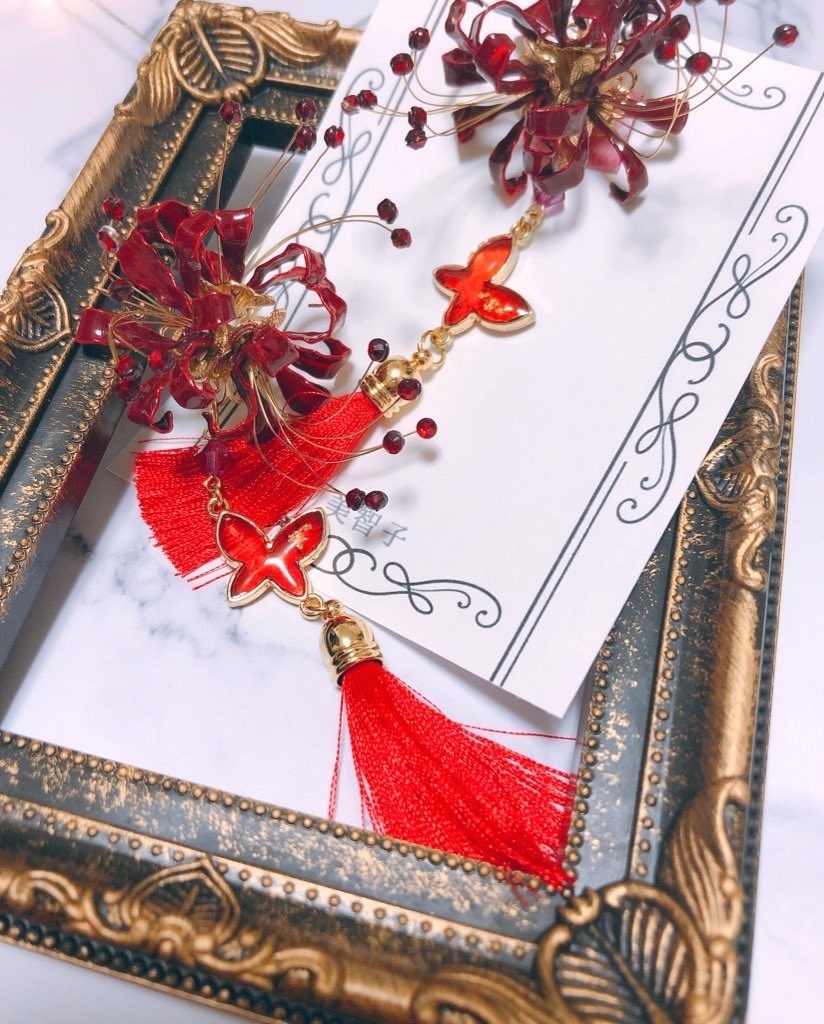 第五人格 美智子 彼岸花モチーフ ピアス Masawo Booth