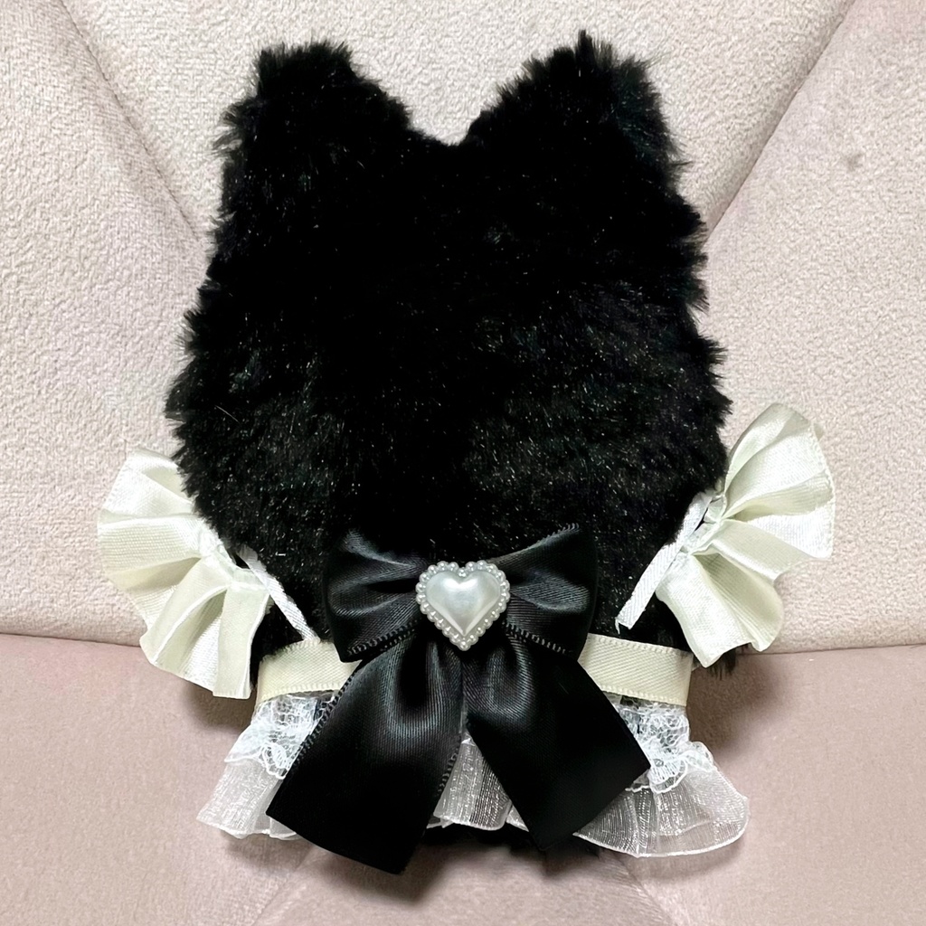 ぬい着ぐるみ✧︎メイド服✧︎ねこ耳✧︎黒×白✧︎にじぱぺっと