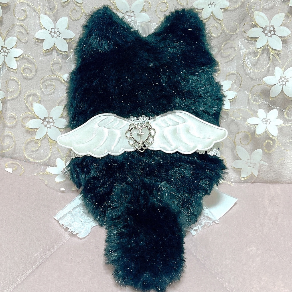 ぬい着ぐるみ✧︎ねこ耳✧︎黒×白✧︎天使✧︎にじぱぺっと