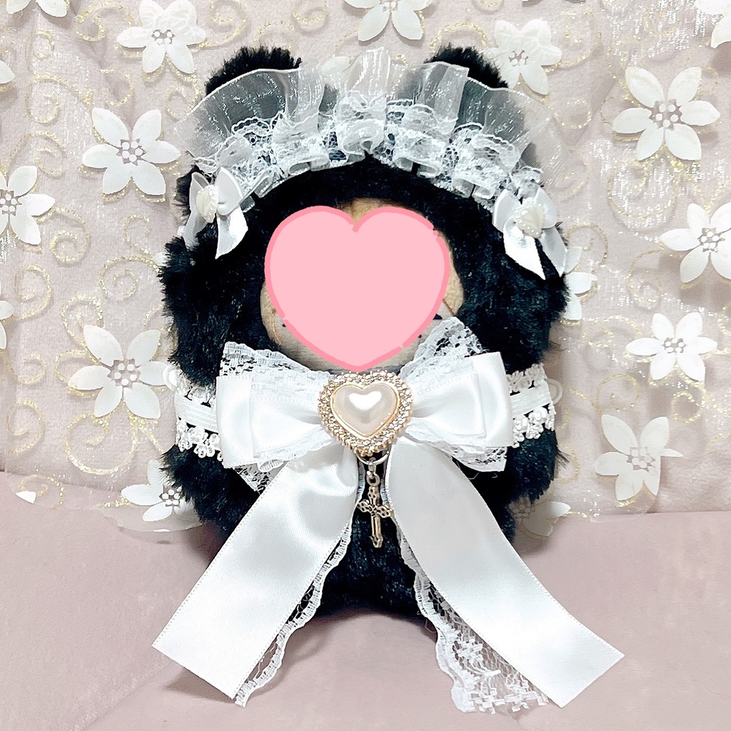 ぬい着ぐるみ✧︎ねこ耳✧︎黒×白✧︎天使✧︎にじぱぺっと