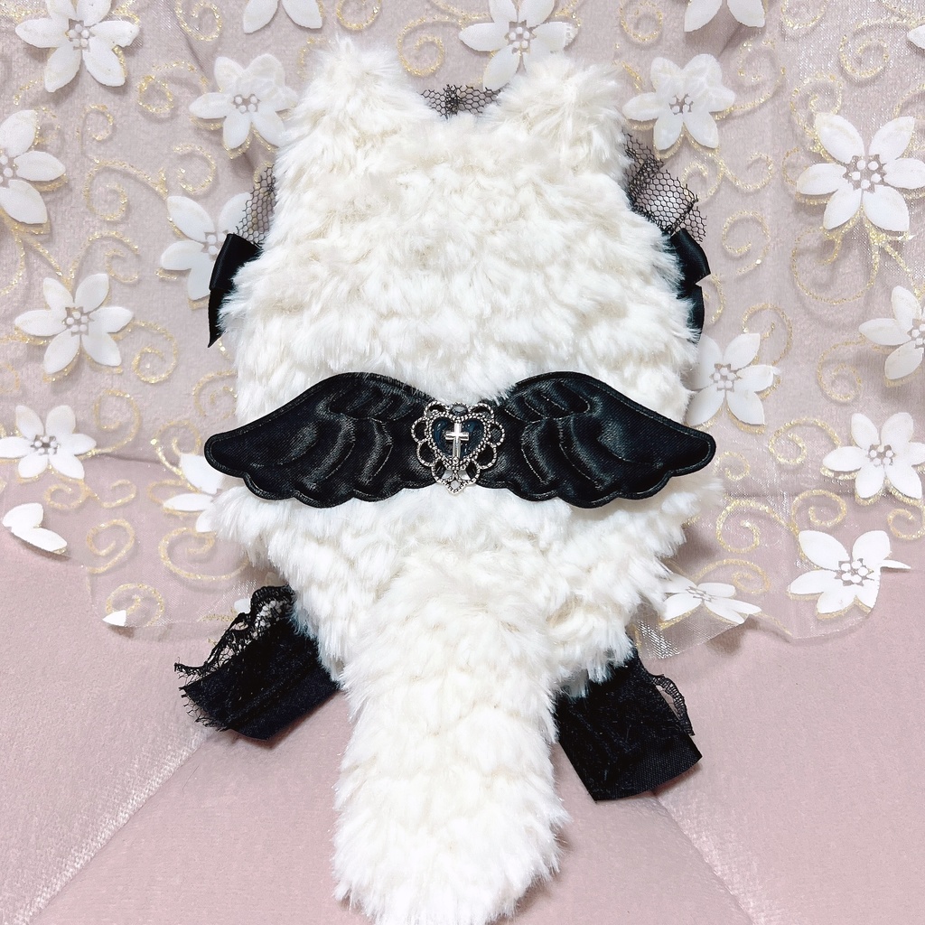 ぬい着ぐるみ✧︎ねこ耳✧︎白×黒✧︎天使✧︎にじぱぺっと