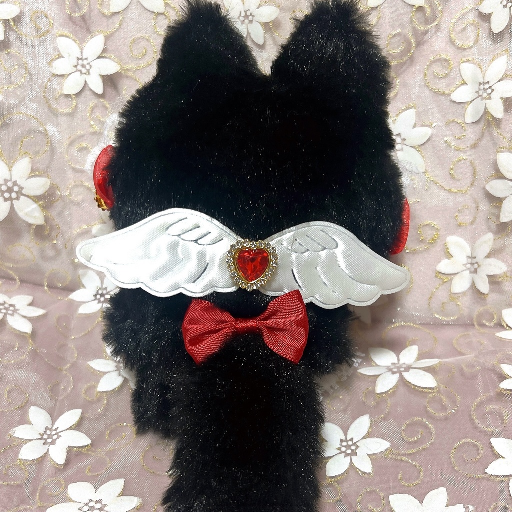 ぬい着ぐるみ⟡ねこ耳⟡黒×赤⟡にじぱぺっと