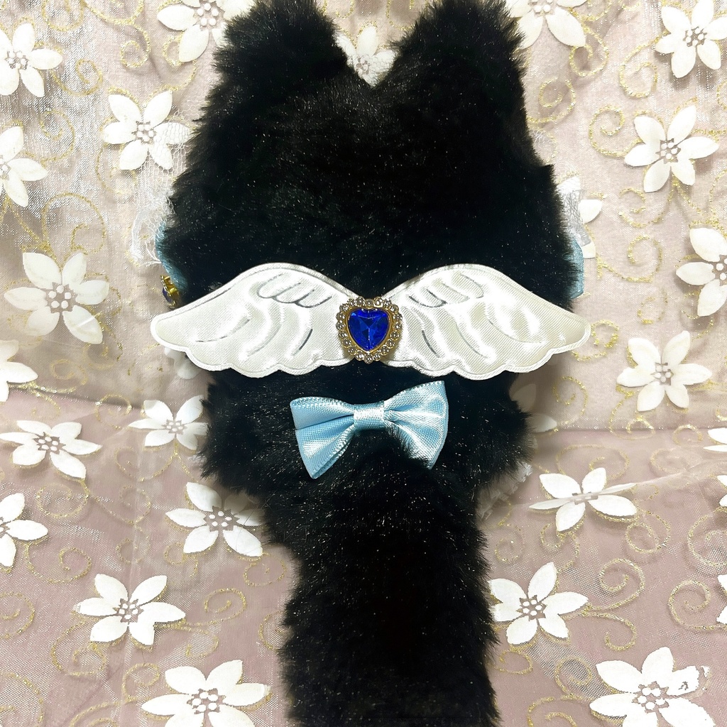ぬい着ぐるみ⟡ねこ耳⟡黒×青⟡にじぱぺっと