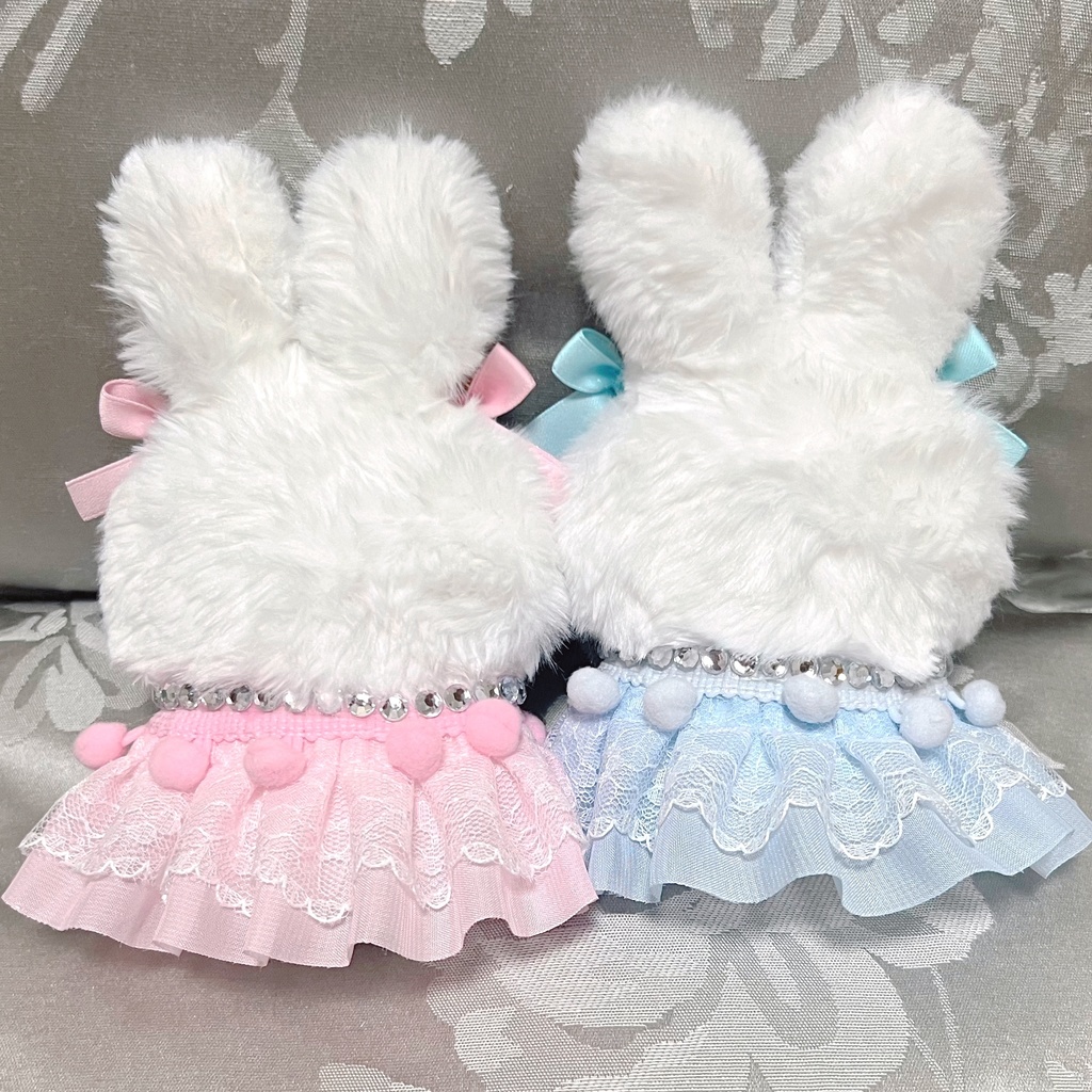 ぬい着ぐるみ⟡うさ耳⟡白×ピンク⟡白×ブルー⟡