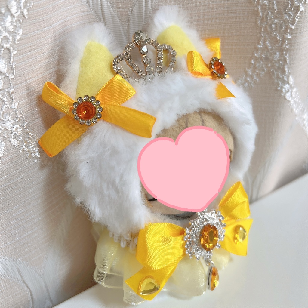 ぬい着ぐるみ⟡ねこ耳⟡ホワイト⟡イエロー⟡オレンジ⟡にじぱぺっと