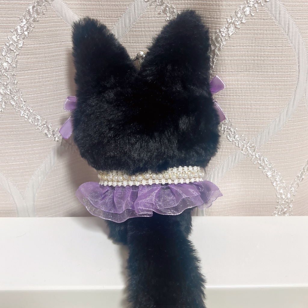 ぬい着ぐるみ⟡ねこ耳⟡ブラック⟡パープル⟡黒×紫⟡にじぱぺっと