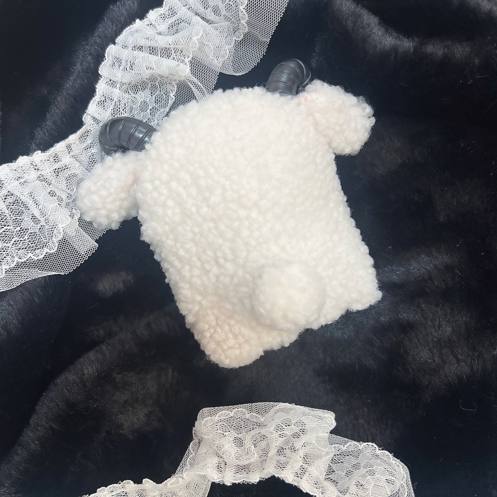 ぬい着ぐるみ⟡羊⟡ホワイト⟡白×黒⟡にじぱぺっと