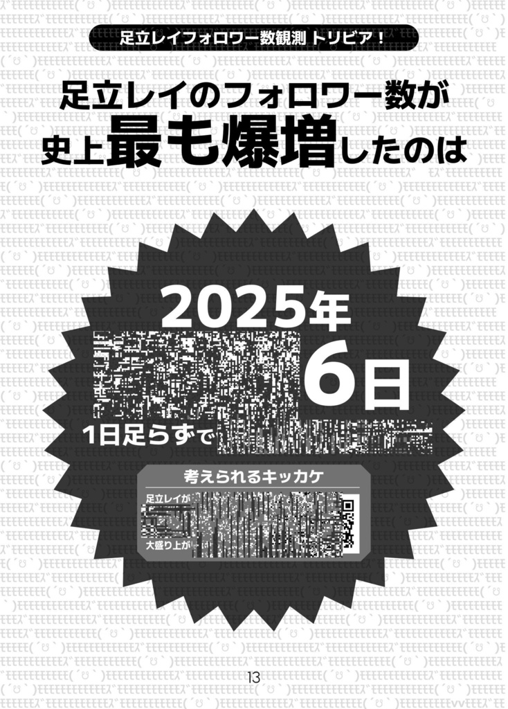 足立レイフォロワー数観測 マイルストーンズ!ver130,000