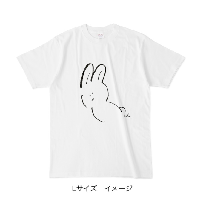 Tシャツ/シンプルなうさぎ