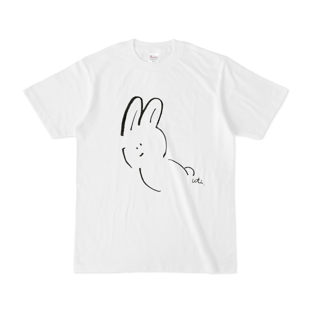 Tシャツ/シンプルなうさぎ