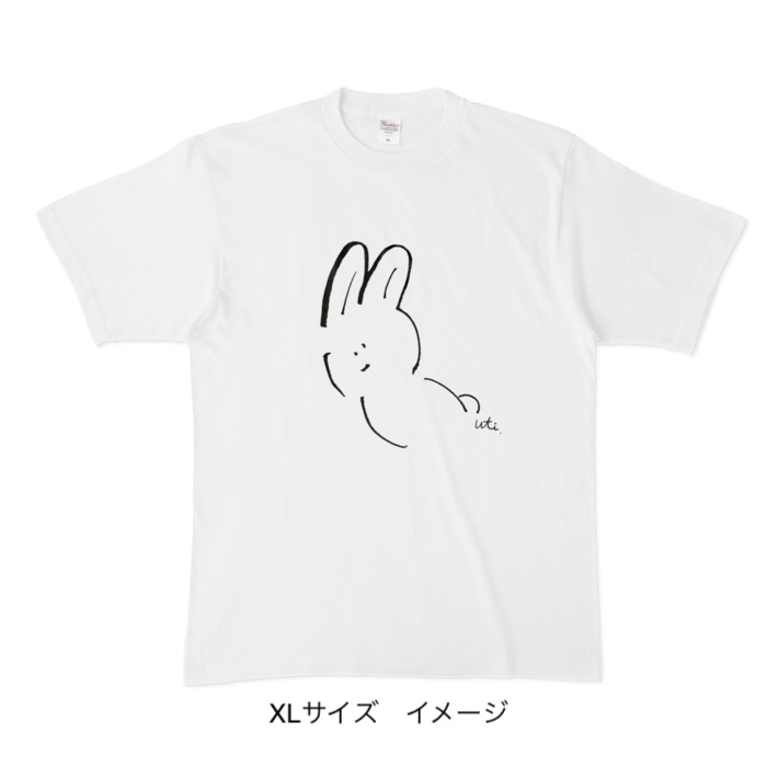 Tシャツ/シンプルなうさぎ
