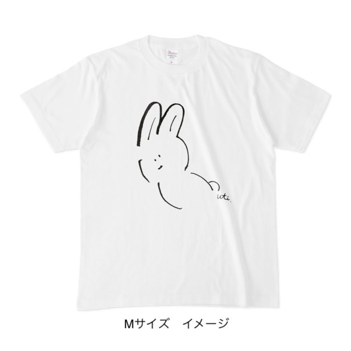 Tシャツ/シンプルなうさぎ