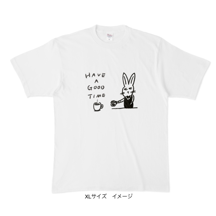 Tシャツ/カフェdeウサギ HAVE A GOOD TIME