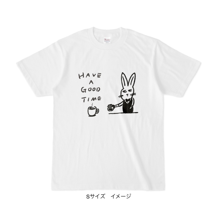 Tシャツ/カフェdeウサギ HAVE A GOOD TIME