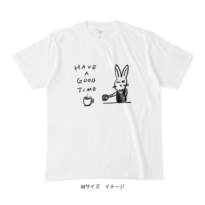 Tシャツ/カフェdeウサギ HAVE A GOOD TIME