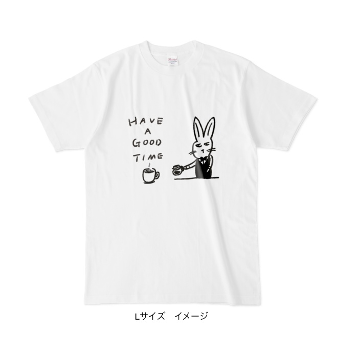 Tシャツ/カフェdeウサギ HAVE A GOOD TIME