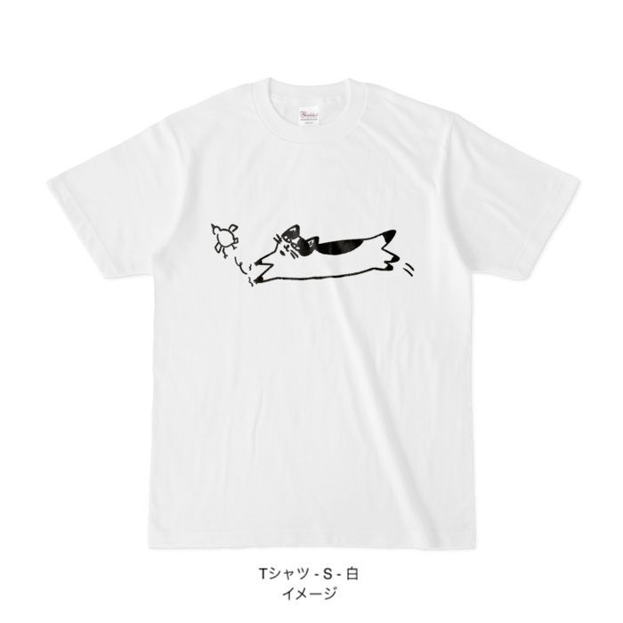 Tシャツ/catch me if you can 黒ぶち猫狩人