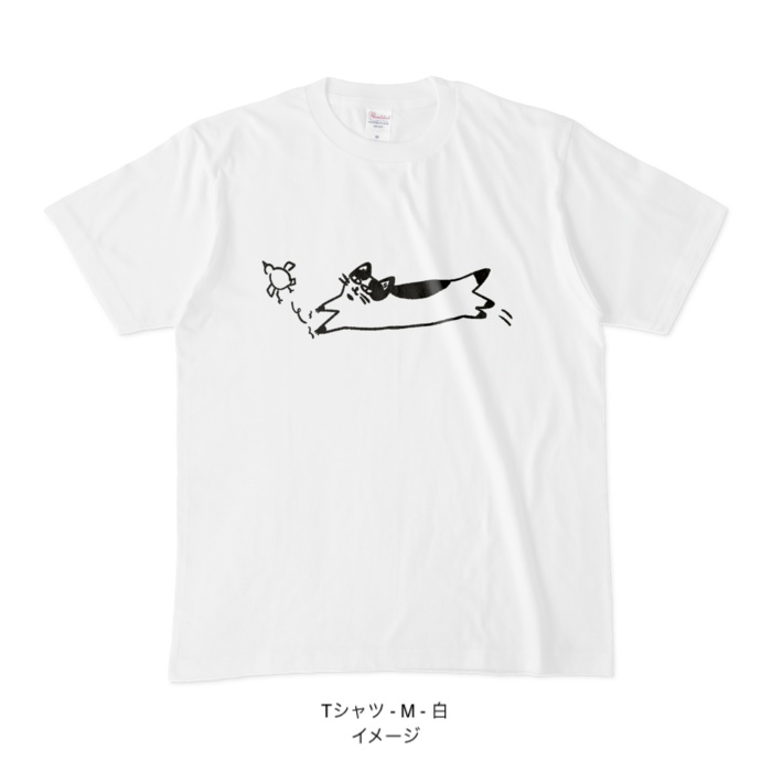 Tシャツ/catch me if you can 黒ぶち猫狩人