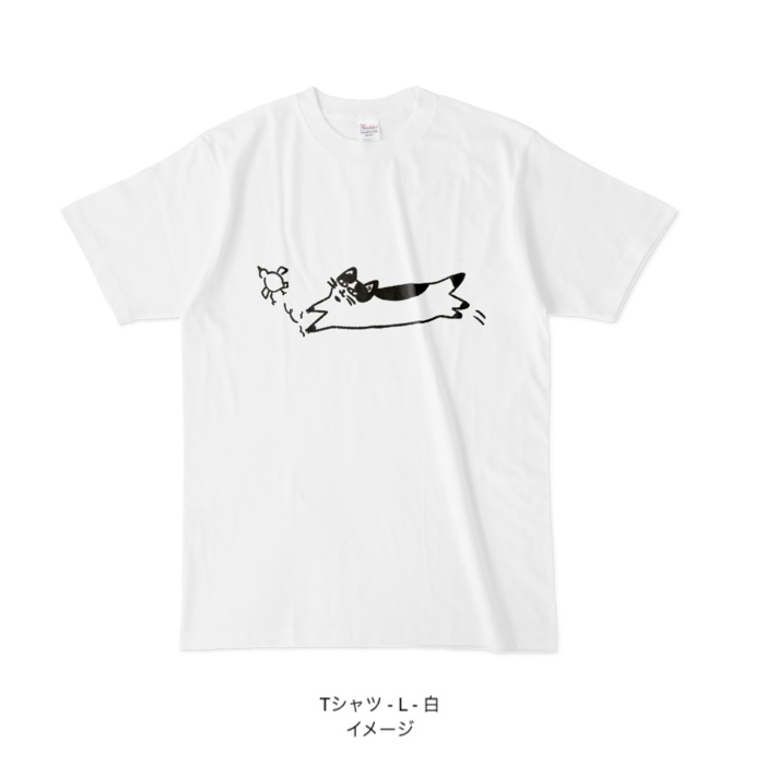 Tシャツ/catch me if you can 黒ぶち猫狩人