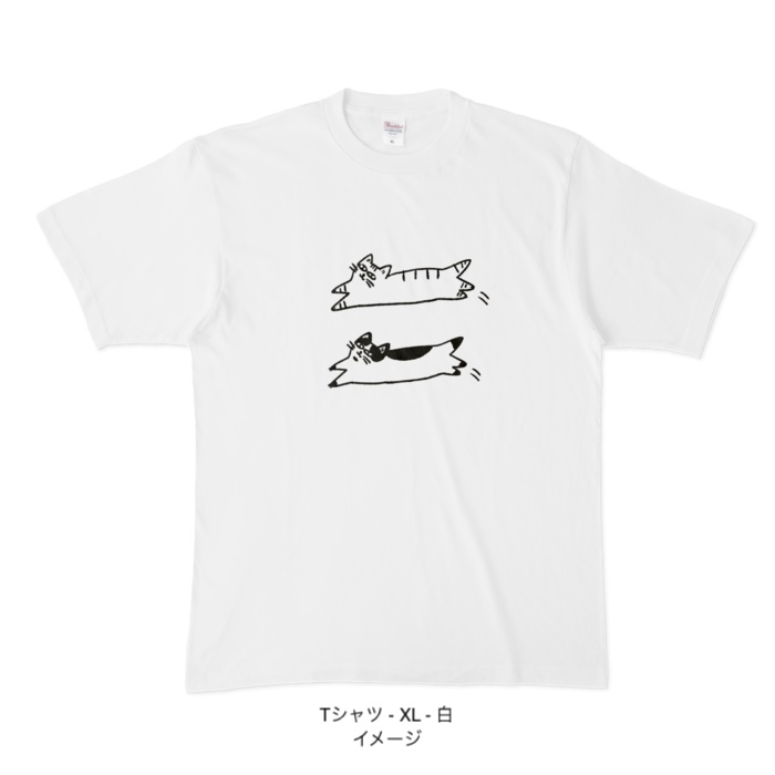 Tシャツ/catch me if you can 猫二匹