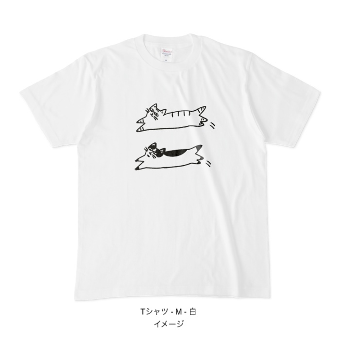 Tシャツ/catch me if you can 猫二匹