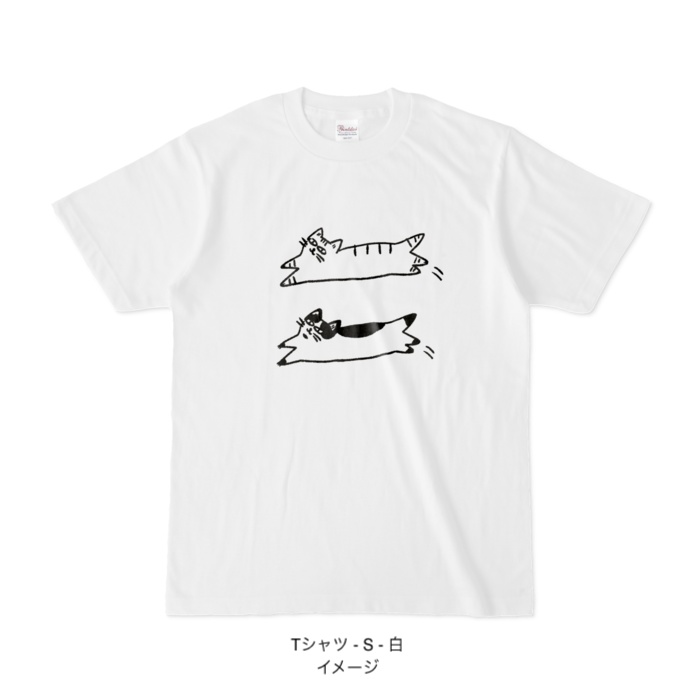 Tシャツ/catch me if you can 猫二匹