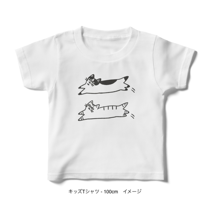 キッズTシャツ/catch me if you can 猫二匹