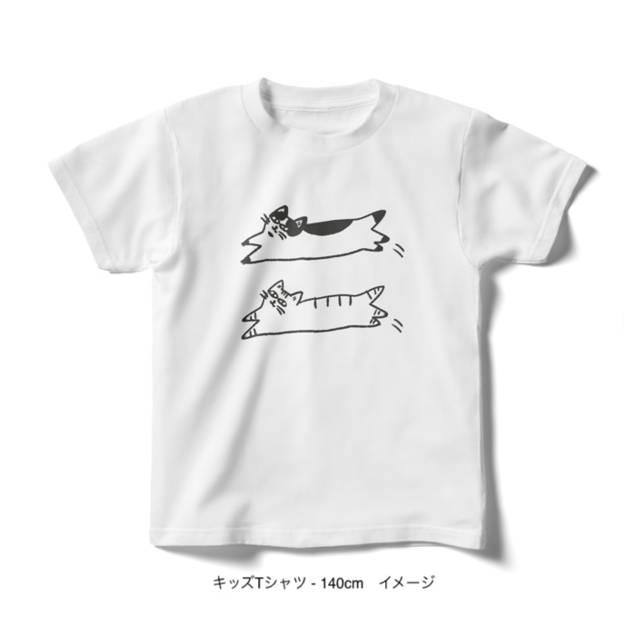 キッズTシャツ/catch me if you can 猫二匹