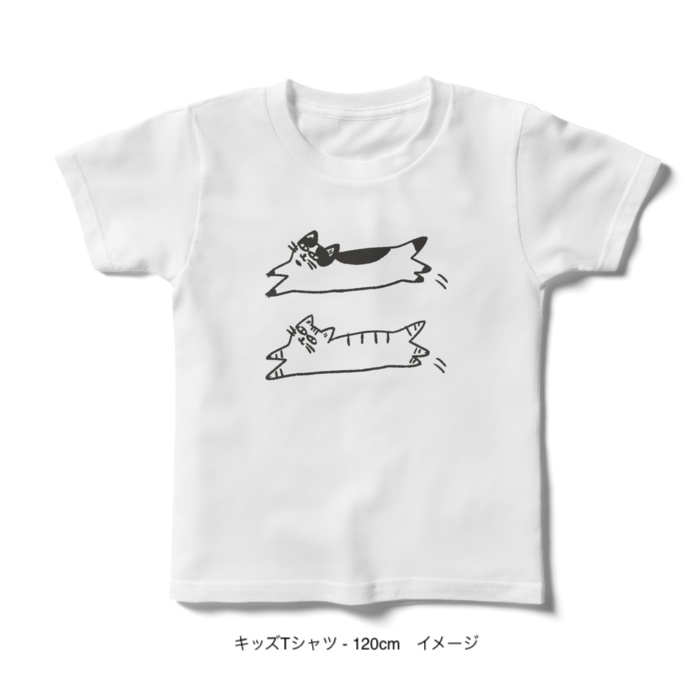 キッズTシャツ/catch me if you can 猫二匹
