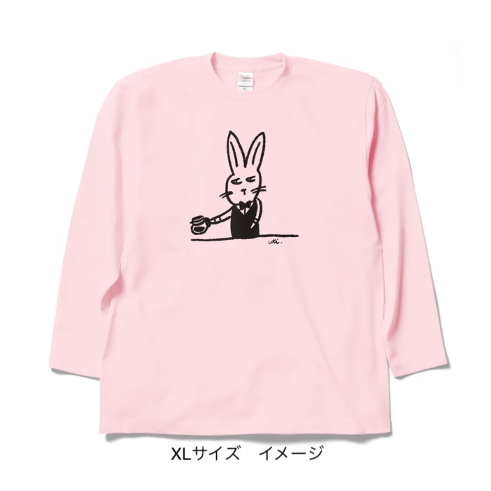 ロングスリーブTシャツ/淡色カラー/カフェdeウサギ