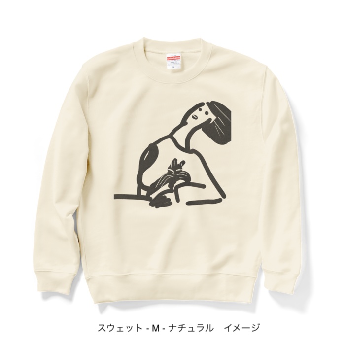 スウェット/淡色カラー/猫とわたし