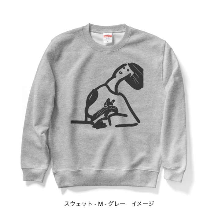 スウェット/淡色カラー/猫とわたし