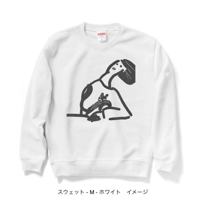 スウェット/淡色カラー/猫とわたし