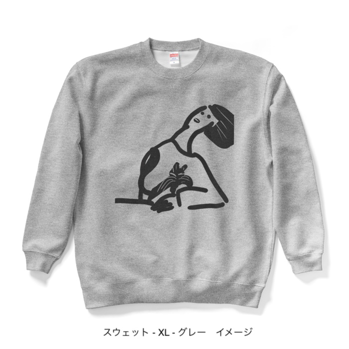 スウェット/淡色カラー/猫とわたし