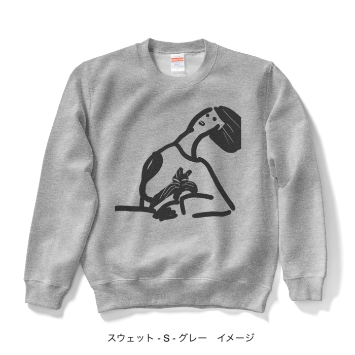 スウェット/淡色カラー/猫とわたし