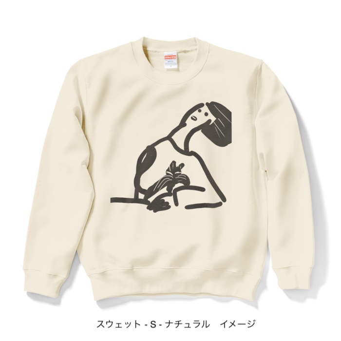 スウェット/淡色カラー/猫とわたし