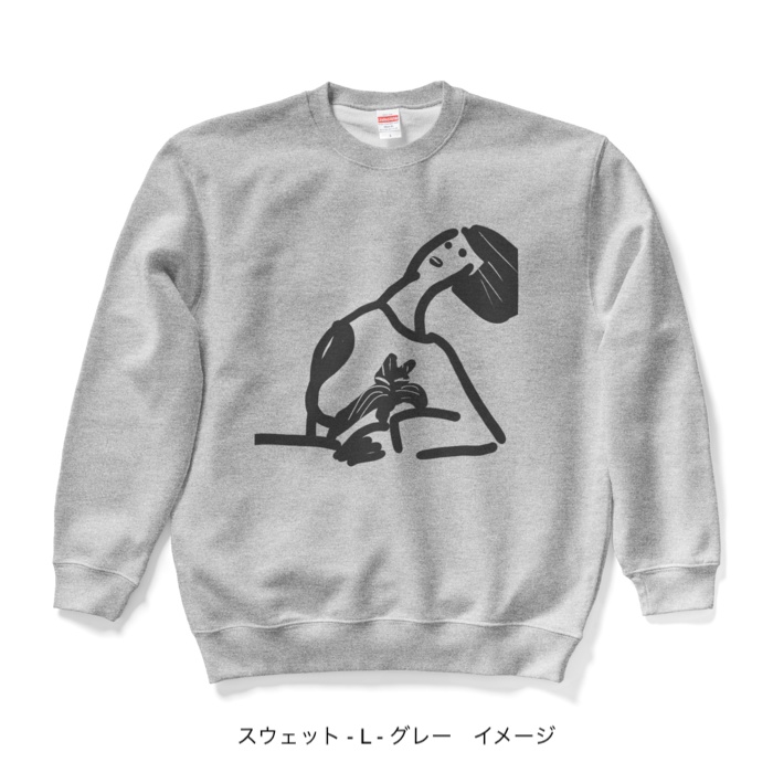 スウェット/淡色カラー/猫とわたし