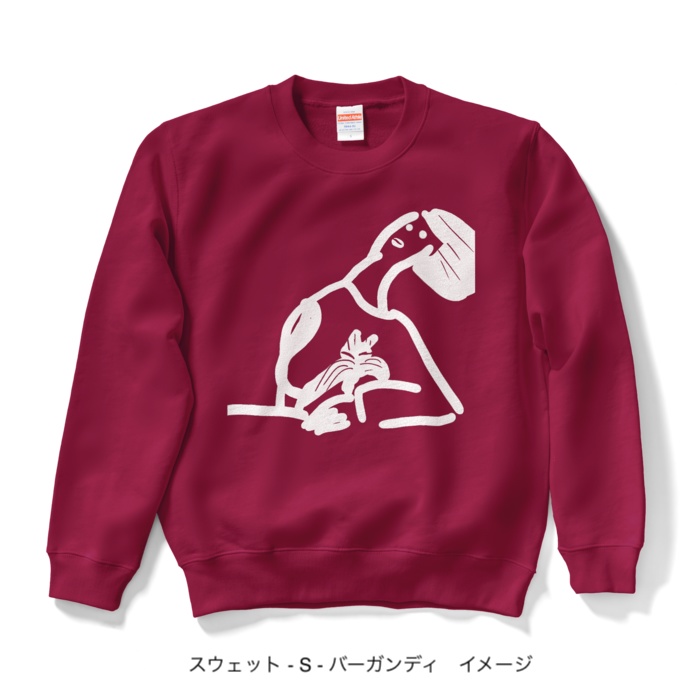 スウェット/濃色カラー/猫とわたし