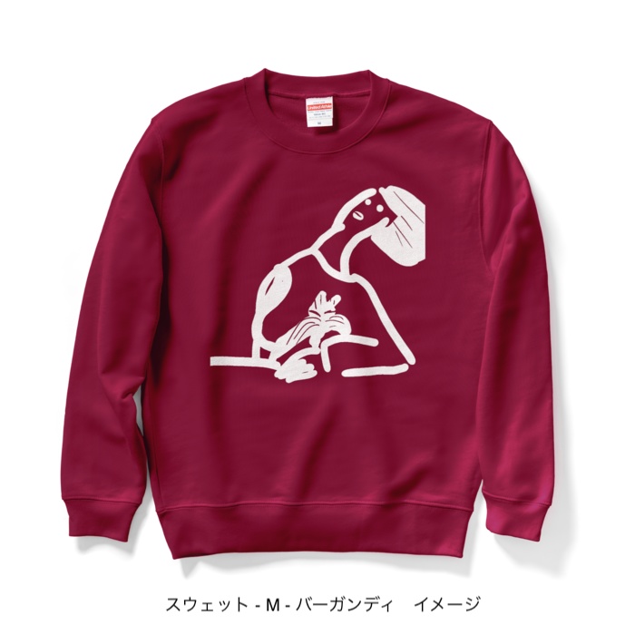 スウェット/濃色カラー/猫とわたし