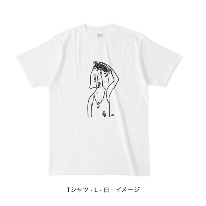 Tシャツ/頭からスパゲッティ