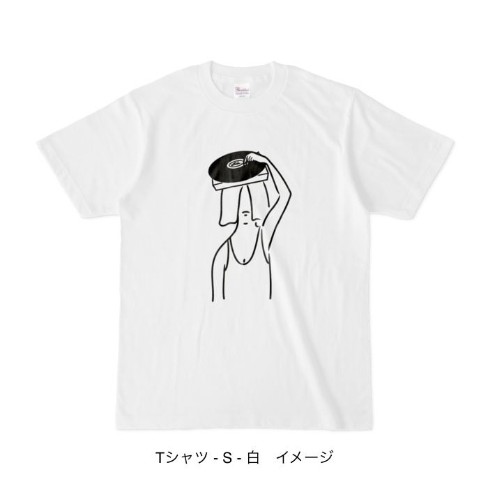 Tシャツ/頭からレコードかけてる