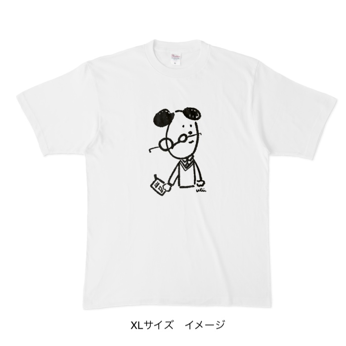 Tシャツ/眼鏡がズレてる犬