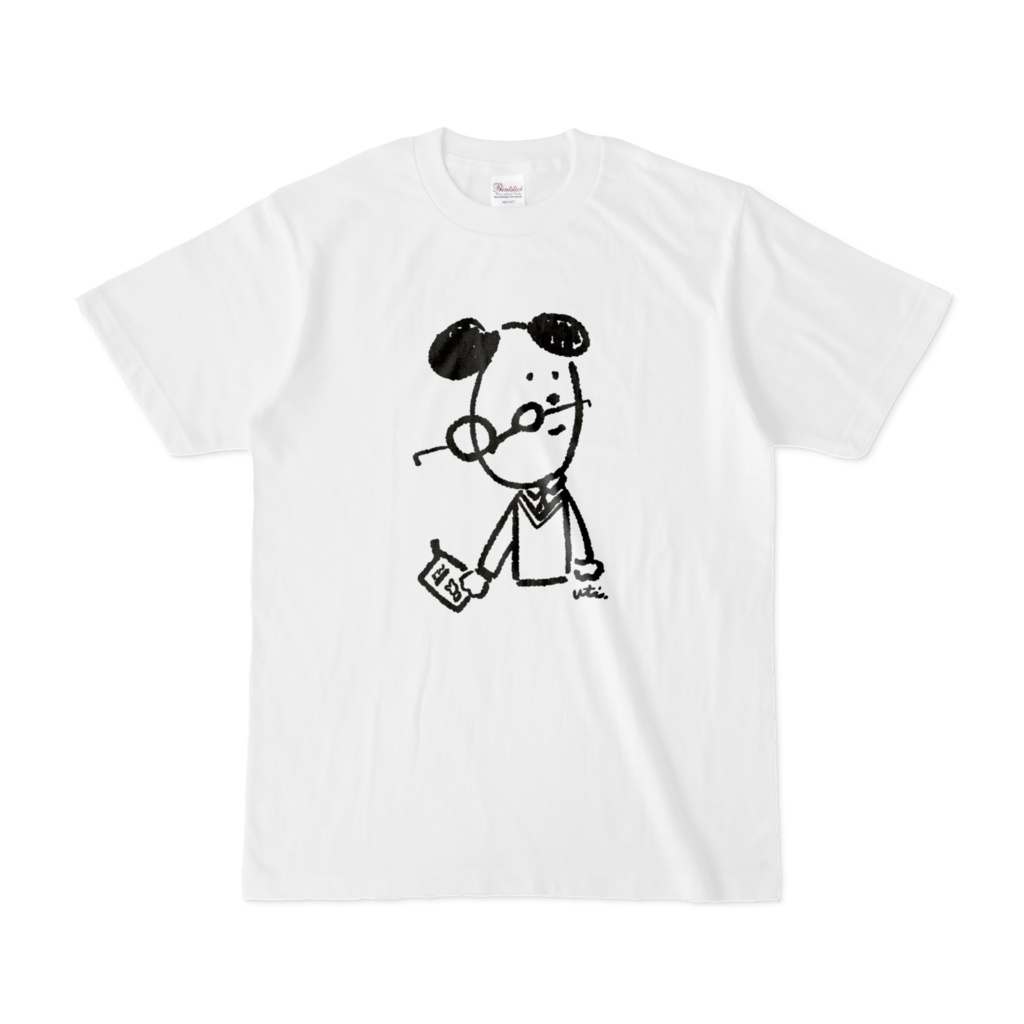 Tシャツ／眼鏡がズレてる犬