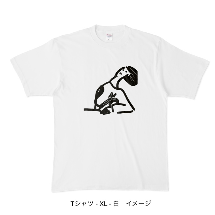 Tシャツ/猫とわたし