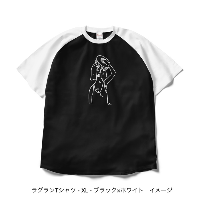ラグランTシャツ/濃色カラー/頭からケーキかぶってしまいたい