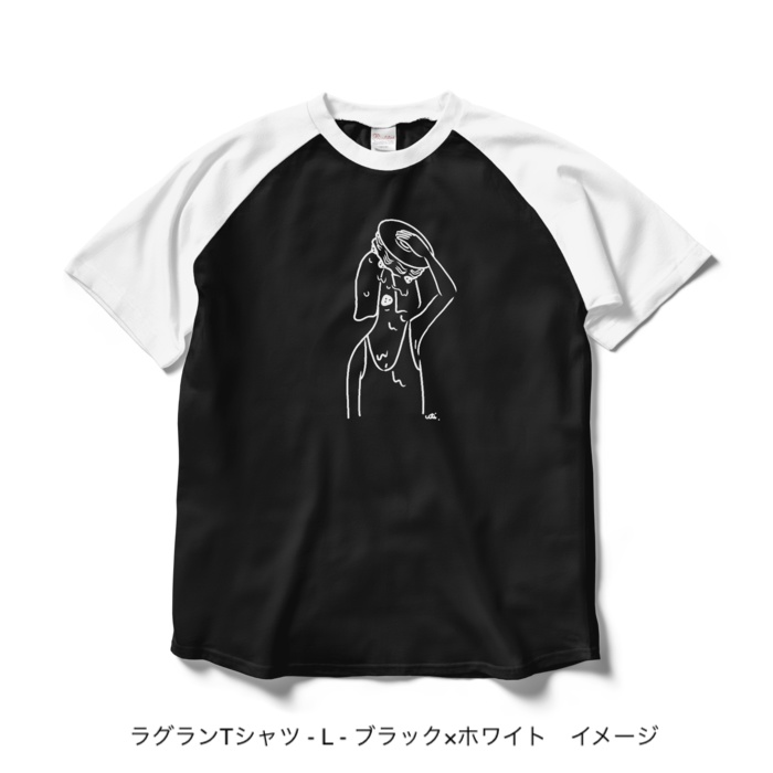 ラグランTシャツ/濃色カラー/頭からケーキかぶってしまいたい