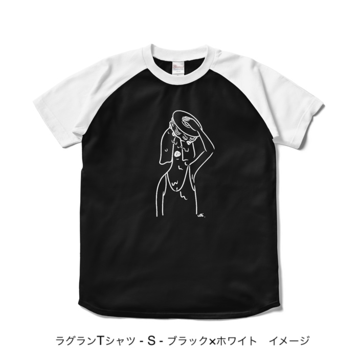 ラグランTシャツ/濃色カラー/頭からケーキかぶってしまいたい