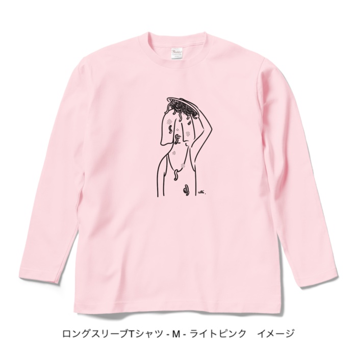 ロングスリーブTシャツ/淡色カラー/頭からスパゲッティ