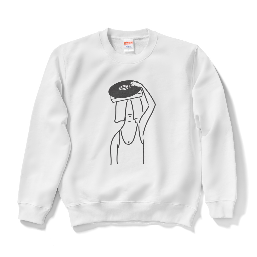 スウェット／淡色カラー／頭からレコードかけてしまいたい