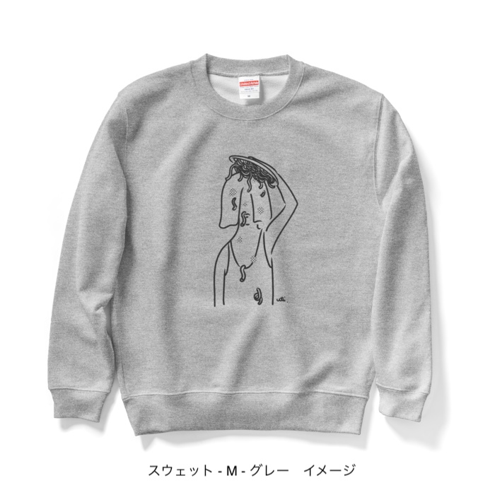 スウェット/淡色カラー/頭からスパゲッティ